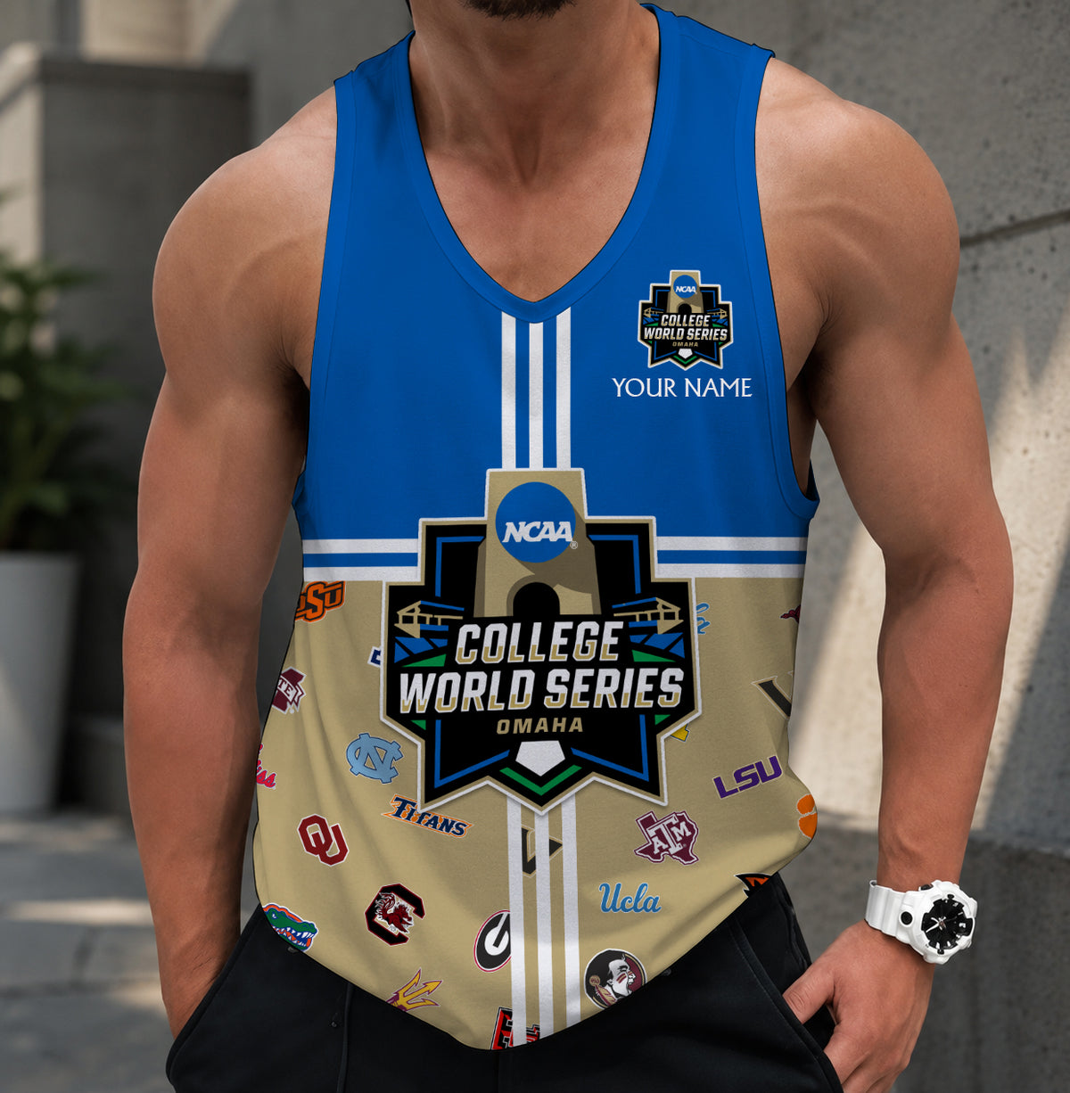 SPECIAL EDITION - NEW CUSTOMIZED NCAA CWS32 ALL TEAM UNISEX TANK TOP