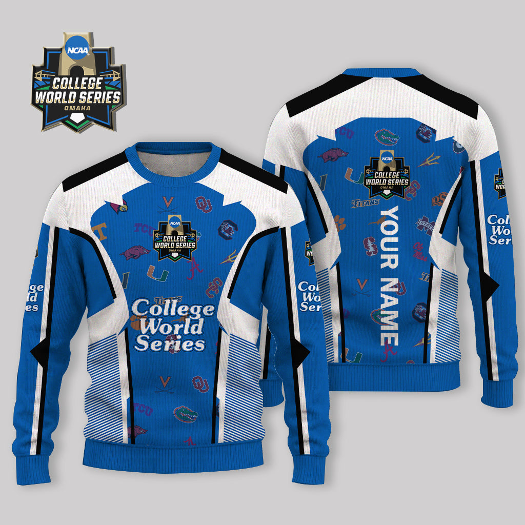 LIMITED EDITION - NEW CUSTOMIZED NCAA CWS32 ALL TEAM UGLY SWEATER