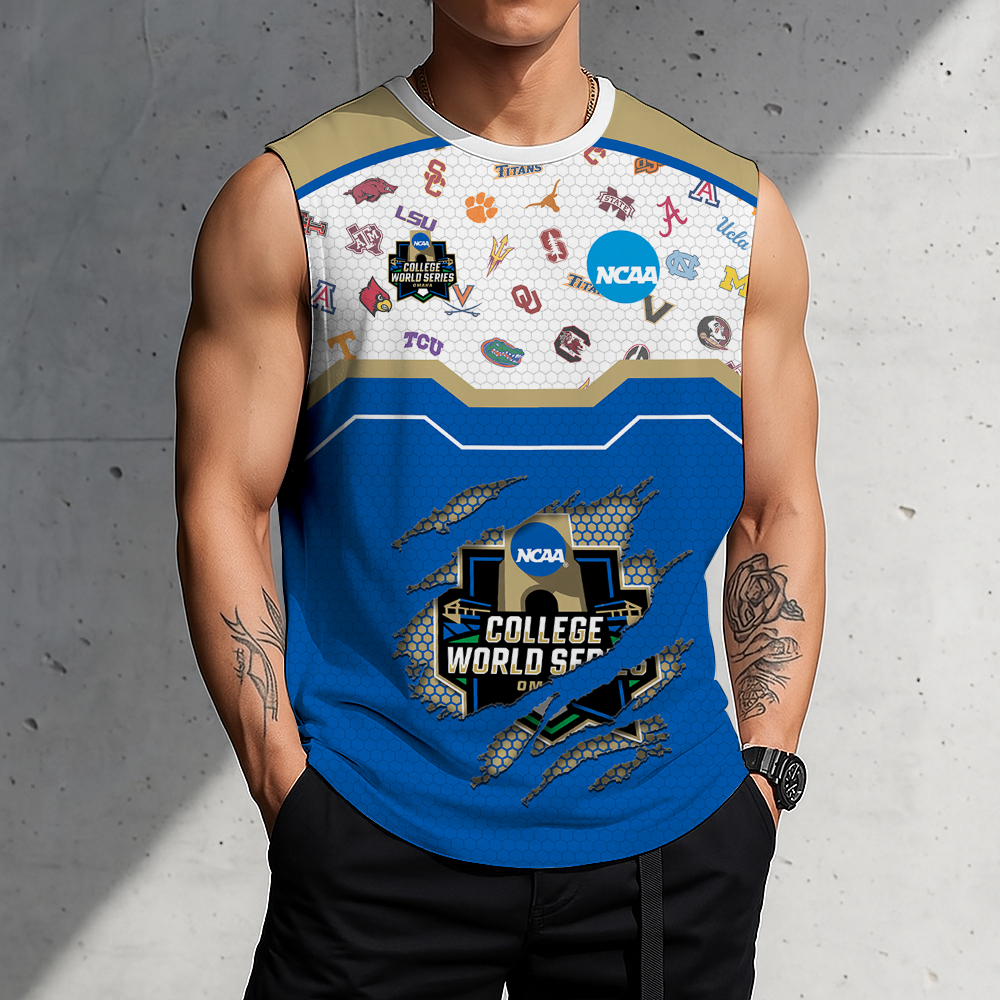 LIMITED EDITION - NEW CUSTOMIZED NCAA CWS32 ALL TEAMS MEN'S GYM SHIRT