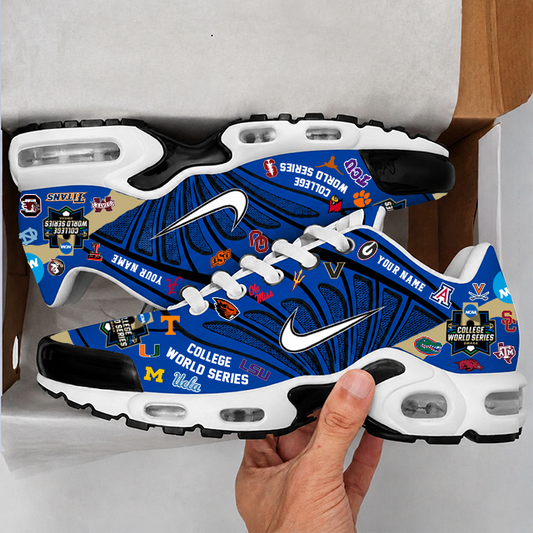 ELITE EDITION - NEW CUSTOMIZED NCAA32 CWS ALL TEAMS UNISEX AIR MAX PLUS SNEAKERS