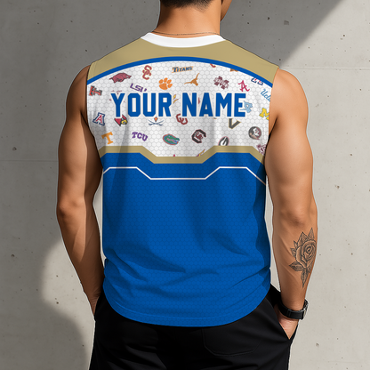 LIMITED EDITION - NEW CUSTOMIZED NCAA CWS32 ALL TEAMS MEN'S GYM SHIRT