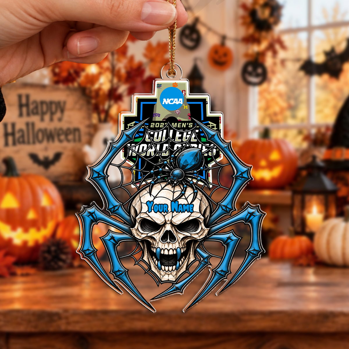 FINAL SALE - NEW CUSTOMIZED NCAA CWS32 ALL TEAMS HALLOWEEN ACRYLIC ORNAMENT