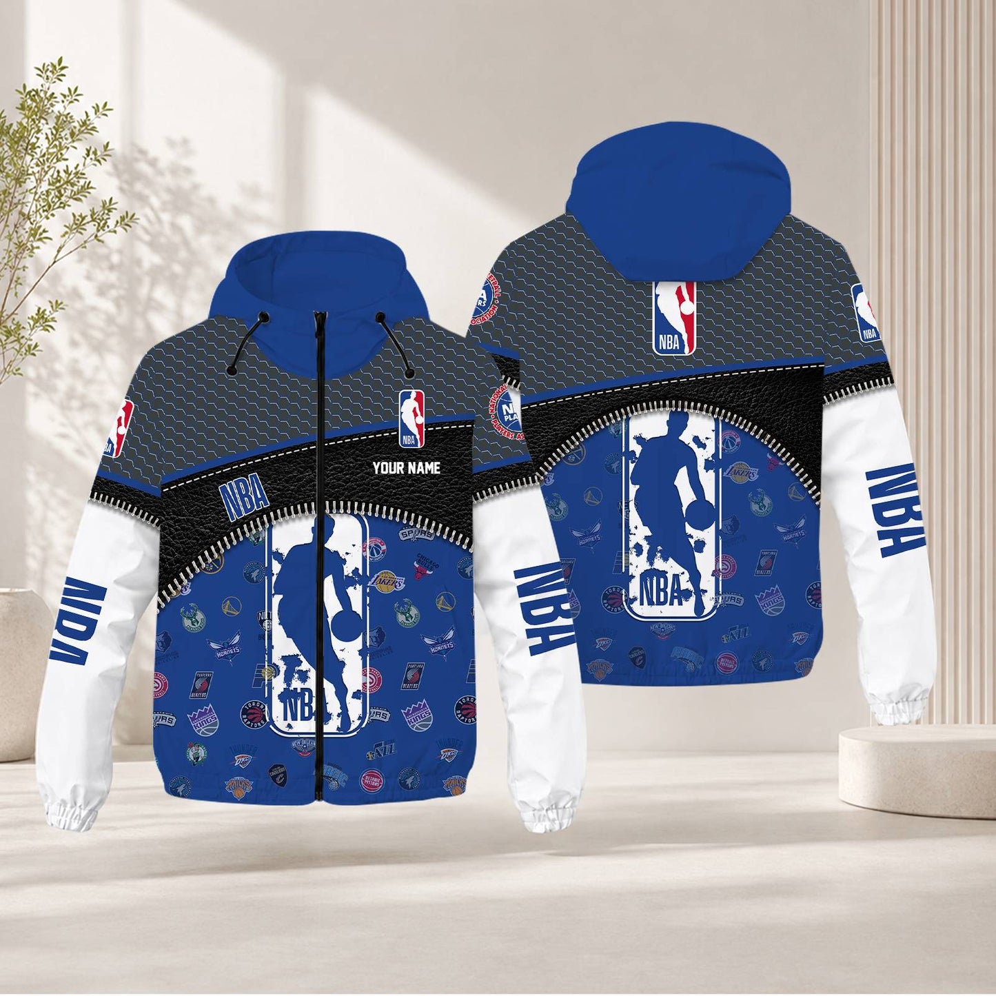 FLASH SALE - NEW CUSTOMIZED NBA32 BKA NBA ALL TEAMS WINDBREAKER JACKET