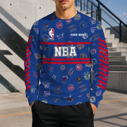 FINAL SALE - NEW CUSTOMIZED NBA32 BKA NBA ALL TEAMS UNISEX SWEATSHIRT
