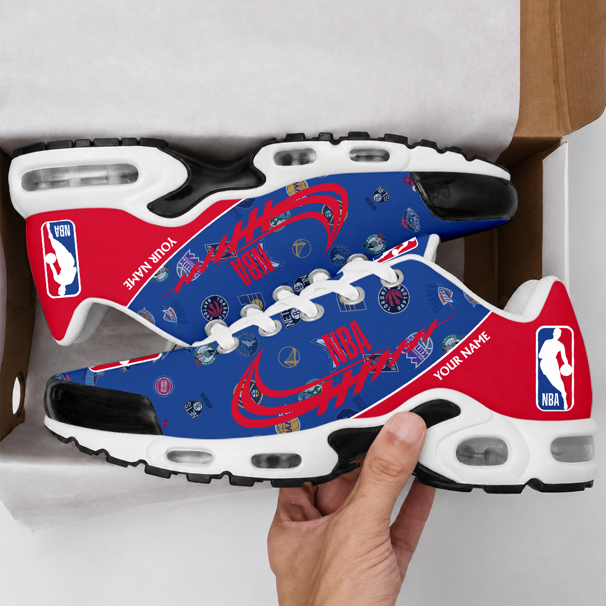 LIMITED EDITION - NEW CUSTOMIZED NBA32 ALL TEAMS AIR MAX PLUS SNEAKERS