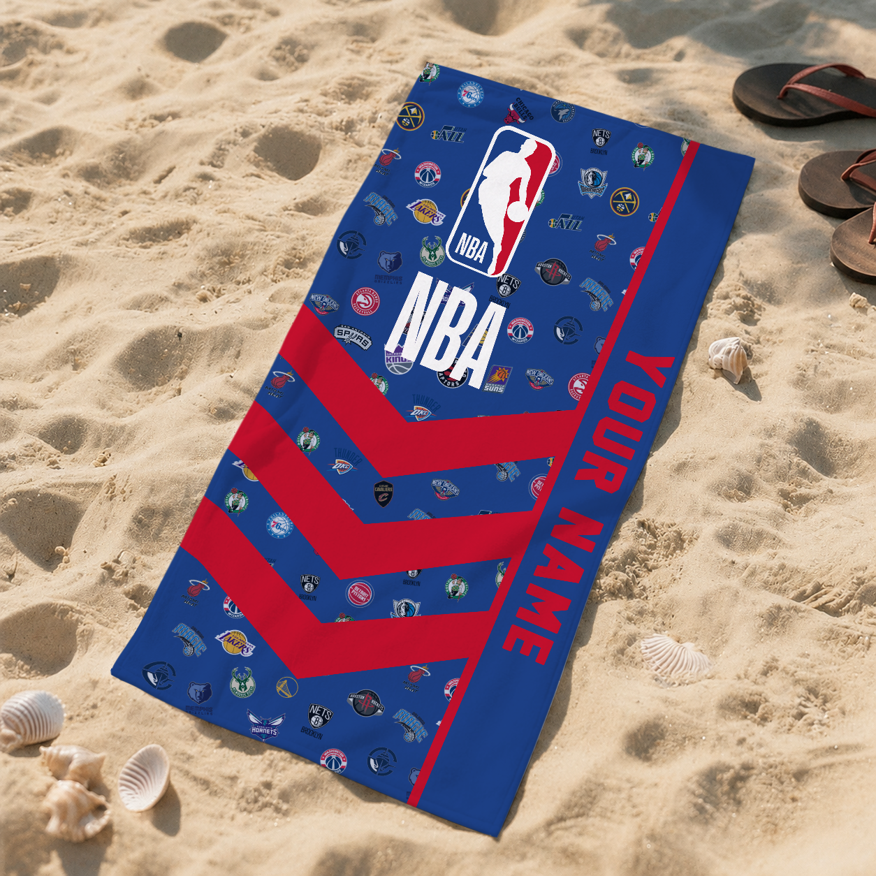 HOT DEAL - NEW CUSTOMIZED NBA32 NBA ALL TEAMS BEACH TOWEL FOR FAN