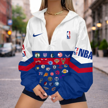 FINAL SALE - NEW CUSTOMIZED NBA32 ALL TEAMS V-NECK ZIPPER SWEATSHIRT JACKET