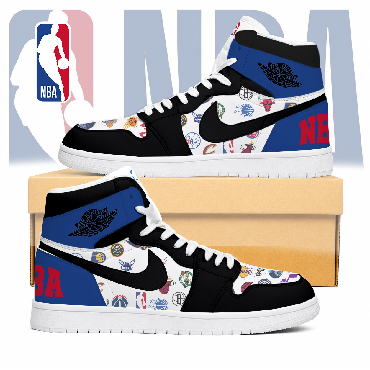 FINAL SALE - NEW CUSTOMIZED NBA32 NBA ALL TEAMS AIR JORDAN SNEAKERS