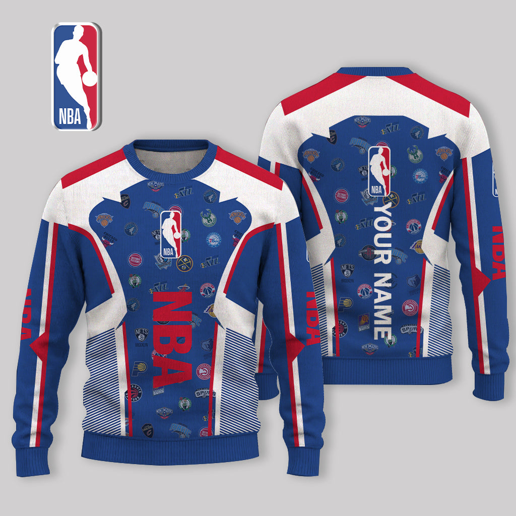 LIMITED EDITION - NEW CUSTOMIZED NBA32 BKA NBA ALL TEAMS UGLY SWEATER