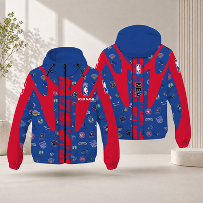 LIMITED EDITION - NEW CUSTOMIZED NBA32 BKA NBA ALL TEAMS WINDBREAKER JACKET