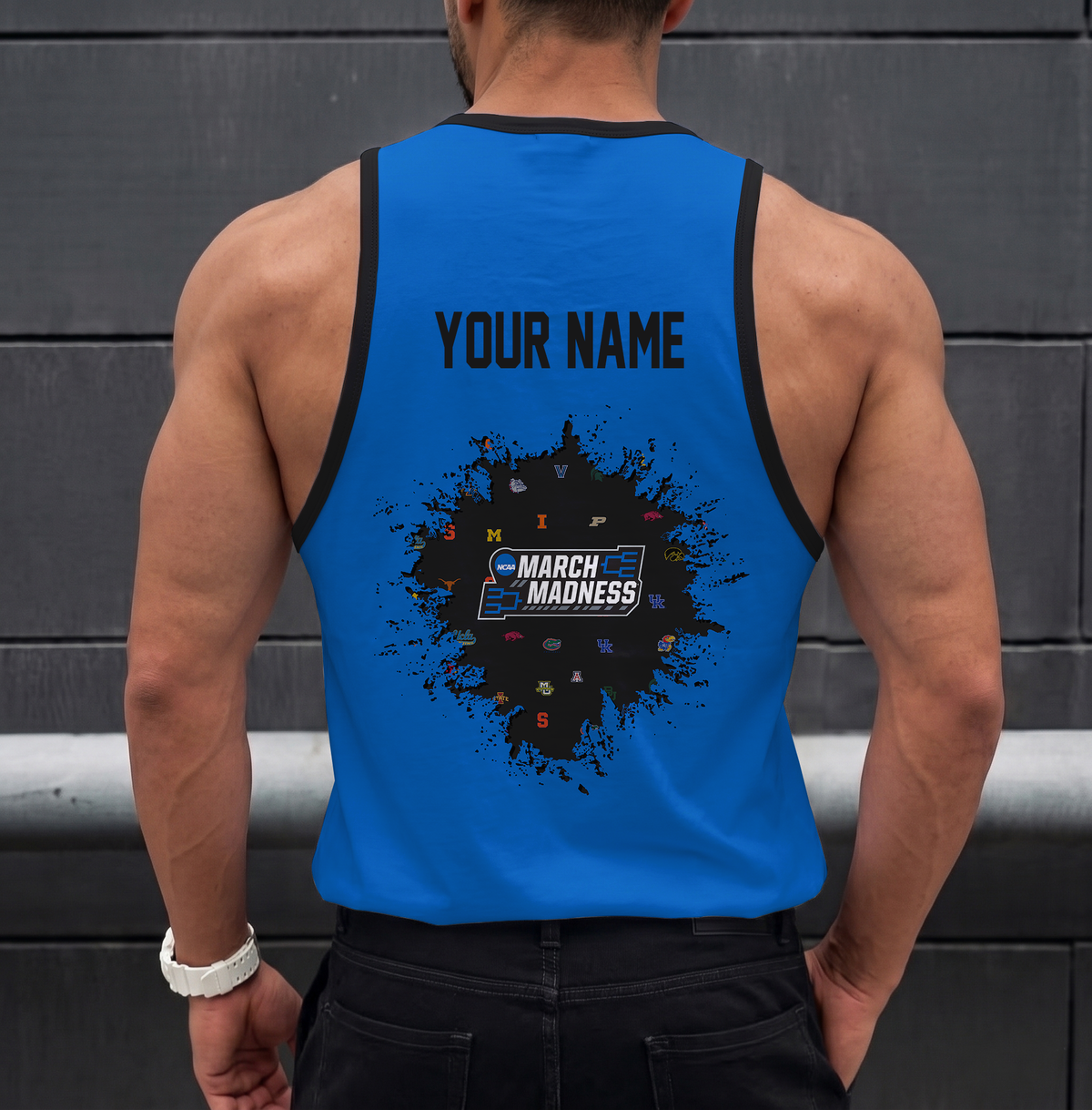 EXCLUSIVE EDTION - NEW CUSTOMIZED NCAA MAM32 BKM ALL TEAMS STRAPPY UNISEX TANK TOP