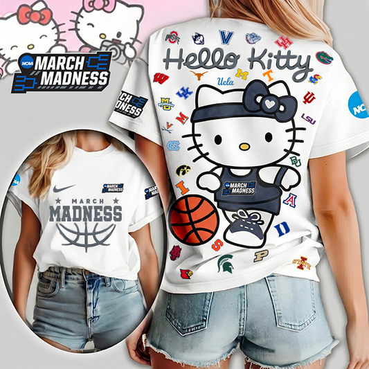 MEGA SALE - NEW CUSTOMIZED NCAA32 MAM ALL TEAMS HELLO KITTY T-SHIRT, SWEATSHIRT, HOODIE & ZIP HOODIE