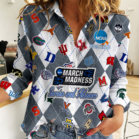 LIMITED DROP - NEW CUSTOMIZED | NCAA MAM32 MAM ALL TEAMS WOMEN CASUAL SHIRT FOR FAN