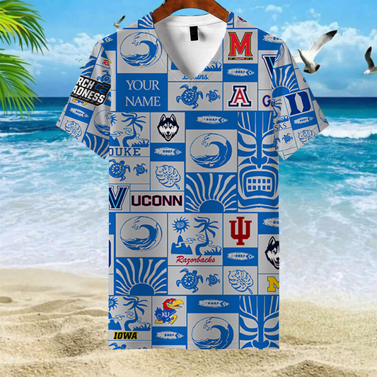 LIMITED EDITION - NEW CUSTOMIZED NCAA32 MAM ALL TEAMS V-NECK FEMALE SHIRT