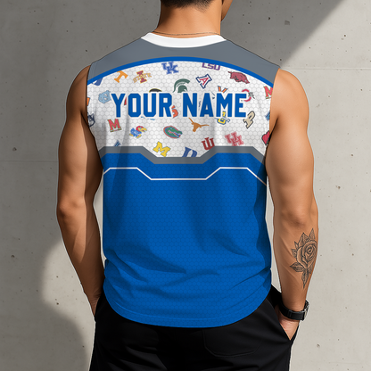 LIMITED EDITION - NEW CUSTOMIZED NCAA MAM32 ALL TEAMS MEN'S GYM SHIRT