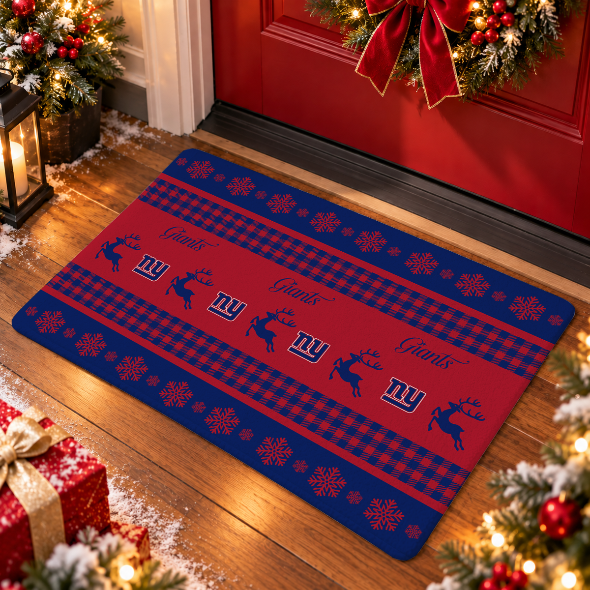 ELITE EDITION - NEW CUSTOMIZED NFL32 NYG NEW YORK GIANTS WATER-ABSORBENT FLOOR MAT