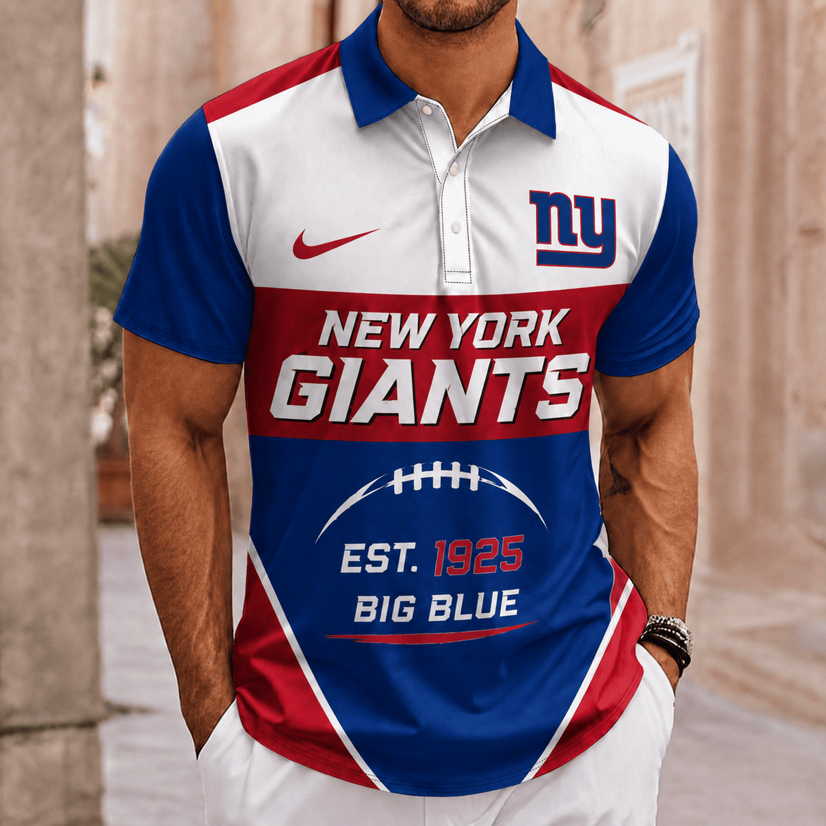 ELITE EDITION - NEW CUSTOMIZED NFL32 NYG NEW YORK GIANTS POLO SHIRT, ZIP POLO SHIRT & T-SHIRTS