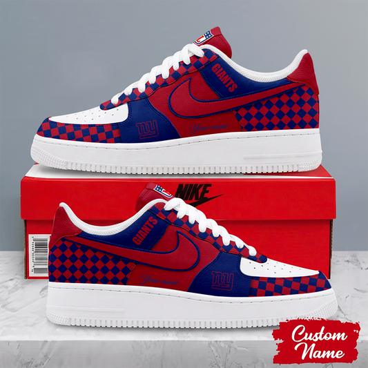 [SPECIAL OFFER] NEW CUSTOMIZED NFL32 NYG NEW YORK GIANTS AF1 SHOES
