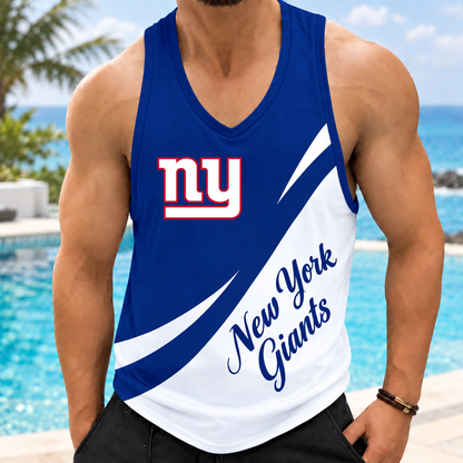 ELITE EDITION - NEW CUSTOMIZED NFL32 NYG NEW YORK GIANTS MEN'S TANK TOP