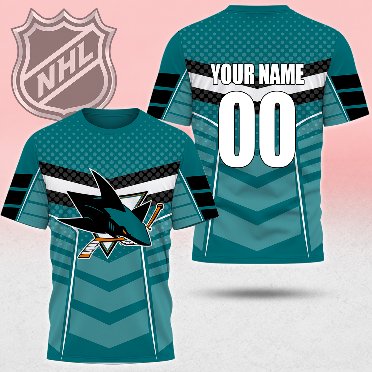 LIMITED EDITION - NEW CUSTOMIZED NHL32 SJS SAN JOSE SHARKS T-SHIRT, POLO SHIRT, ZIP POLO SHIRT, SWEATSHIRT, HOODIE & ZIP HOODIE