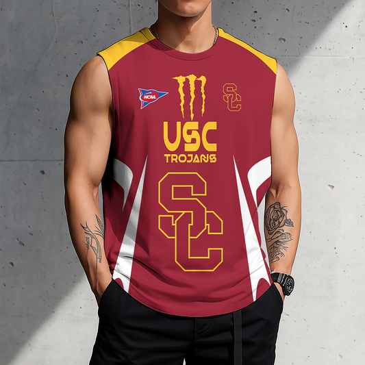 ACTIVE OFFER - NEW CUSTOMIZED | NCAA FBS32 USC USC TROJANS MEN'S GYM SHIRT