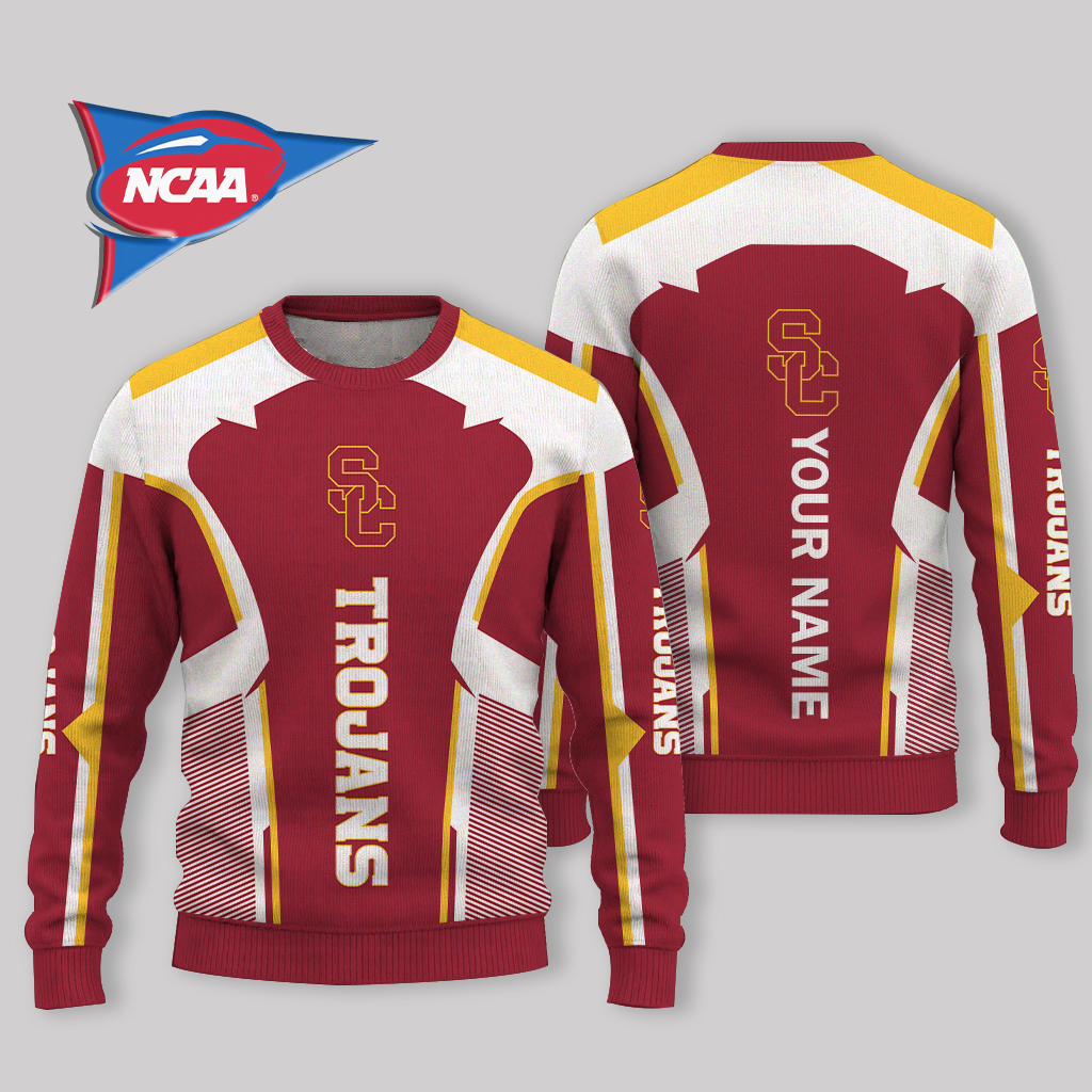 LIMITED EDITION - NEW CUSTOMIZED NCAA FBS32 USC USC TROJANS UGLY SWEATER
