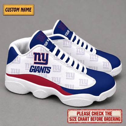 LIMITED EDITION - NEW CUSTOMIZED NFL32 NYG NEW YORK GIANTS AIR JORDAN 13 LOW TOP SNEAKER
