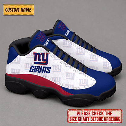 LIMITED EDITION - NEW CUSTOMIZED NFL32 NYG NEW YORK GIANTS AIR JORDAN 13 LOW TOP SNEAKER