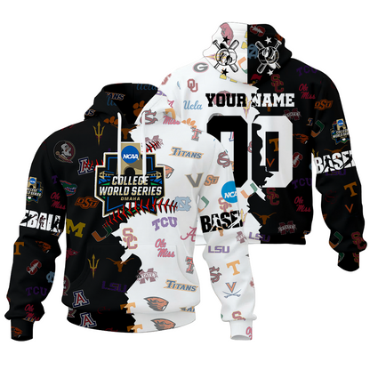 LIMITED EDITION - NEW CUSTOMIZED NCAA CWS32 CWS ALL TEAMS UNISEX HOODIE & ZIP HOODIE