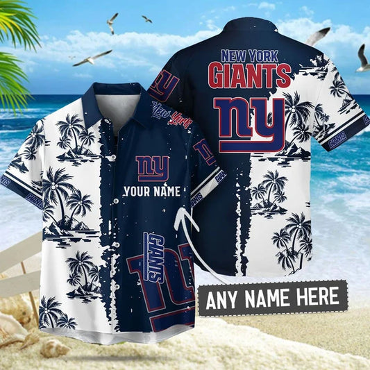 [SPECIAL OFFER] NEW CUSTOMIZED NFL32 NYG NEW YORK GIANTS UNISEX HAWAIIAN SHIRT & SHORTS SET