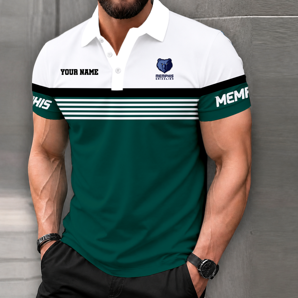 FINAL SALE - NEW CUSTOMIZED NBA13 MGR MEMPHIS GRIZZLIES POLO SHIRT