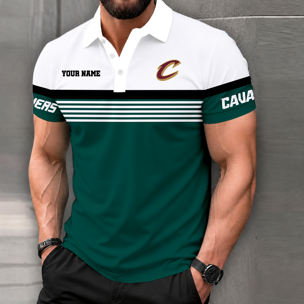 FINAL SALE - NEW CUSTOMIZED NBA02 CCA CLEVELAND CAVALIERS POLO SHIRT