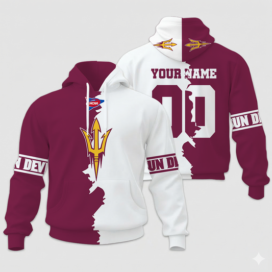 LIMITED EDITION - NEW CUSTOMIZED NCAA FBS04 ASS AS SUN DEVILS UNISEX HOODIE & ZIP HOODIE