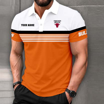 FINAL SALE - NEW CUSTOMIZED NBA19 CBU CHICAGO BULLS POLO SHIRT