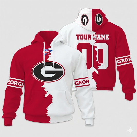 LIMITED EDITION - NEW CUSTOMIZED NCAA FBS06 GEB GE BULLGOGS UNISEX HOODIE & ZIP HOODIE