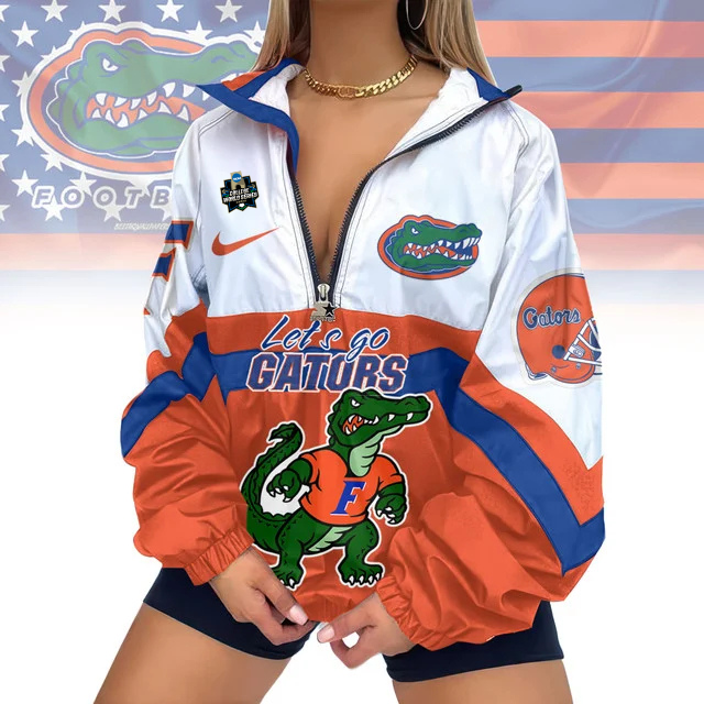 LIMITED EDITION - NEW CUSTOMIZED CWS NCAA08 FLG FL GATORS V-NECK ZIPPER SWEATSHIRT JACKET