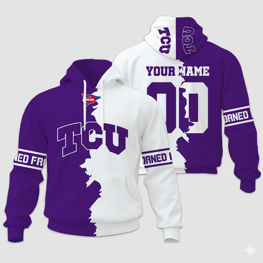LIMITED EDITION - NEW CUSTOMIZED NCAA FBS09 THF TC HORNED FROGS UNISEX HOODIE & ZIP HOODIE