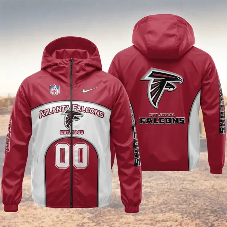 [SPECIAL OFFER] NEW CUSTOMIZED NFL18 ATF ATLANTA FALCONS WINDBREAKER JACKET