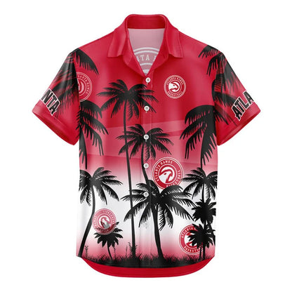 FINAL SALE - NEW CUSTOMIZED NBA17 AHA ATLANTA HAWKS UNISEX HAWAIIAN SHIRT & SHORTS SET
