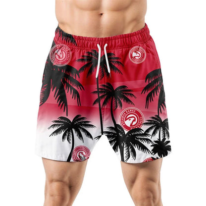 FINAL SALE - NEW CUSTOMIZED NBA17 AHA ATLANTA HAWKS UNISEX HAWAIIAN SHIRT & SHORTS SET