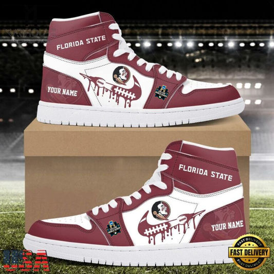 LIMITED EDITION - NEW CUSTOMIZED NCAA COLLEGE WORLD SERIES 30 FLORIDA STATE SEMINOLES AIR JORDAN SHOES