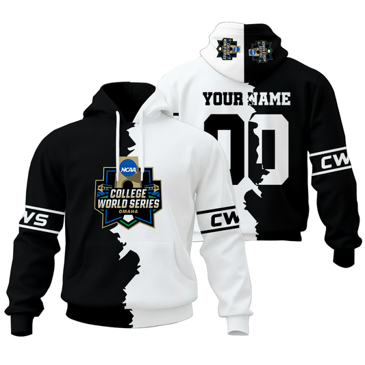LIMITED EDITION - NEW CUSTOMIZED NCAA CWS31 COLLEGE WORLD SERIES UNISEX HOODIE & ZIP HOODIE