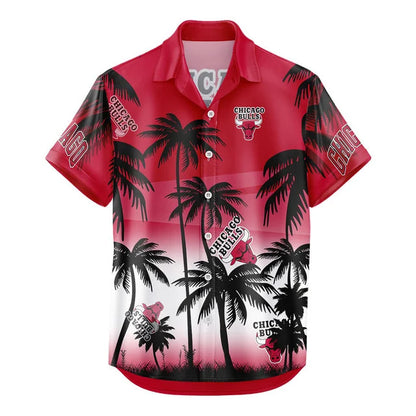 FINAL SALE - NEW CUSTOMIZED NBA19 CBU CHICAGO BULLS UNISEX HAWAIIAN SHIRT & SHORTS SET
