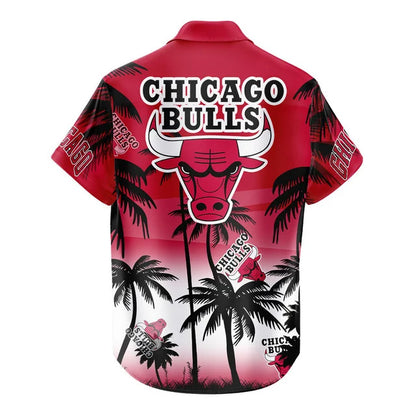 FINAL SALE - NEW CUSTOMIZED NBA19 CBU CHICAGO BULLS UNISEX HAWAIIAN SHIRT & SHORTS SET