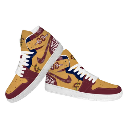 FINAL SALE - NEW CUSTOMIZED NBA02 CL CAVALIERS AIR JORDAN SNEAKERS
