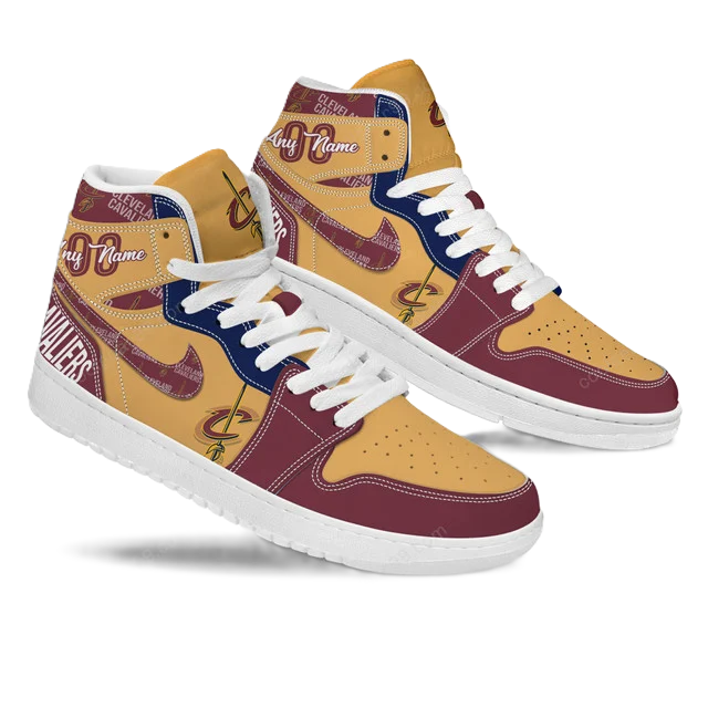 FINAL SALE - NEW CUSTOMIZED NBA02 CL CAVALIERS AIR JORDAN SNEAKERS