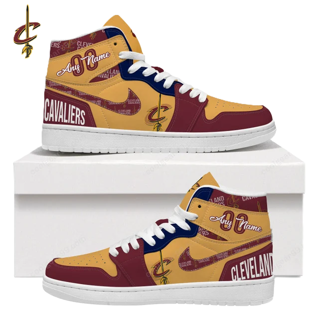 FINAL SALE - NEW CUSTOMIZED NBA02 CL CAVALIERS AIR JORDAN SNEAKERS