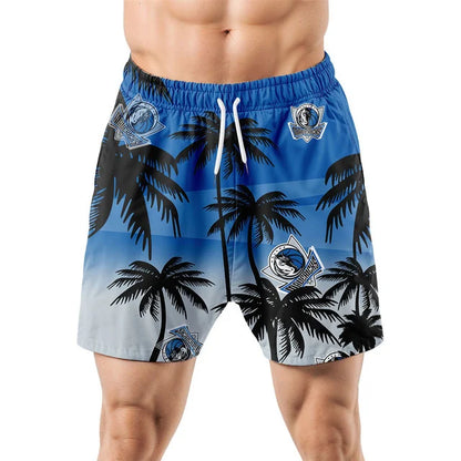 FINAL SALE - NEW CUSTOMIZED NBA18 DMA DALLAS MAVERICKS UNISEX HAWAIIAN SHIRT & SHORTS SET