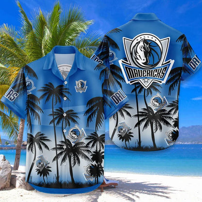 FINAL SALE - NEW CUSTOMIZED NBA18 DMA DALLAS MAVERICKS UNISEX HAWAIIAN SHIRT & SHORTS SET