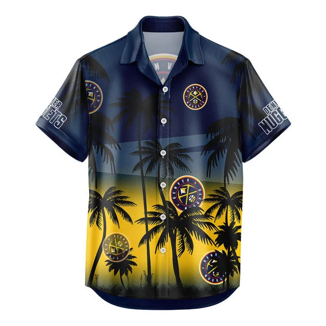 FINAL SALE - NEW CUSTOMIZED NBA08 DNU DENVER NUGGETS UNISEX HAWAIIAN SHIRT & SHORTS SET